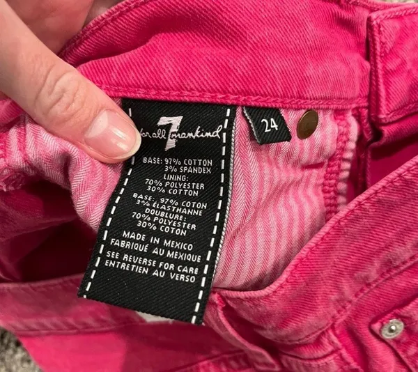 7 For All Mankind Hot Pink Jean Shorts - Image 4