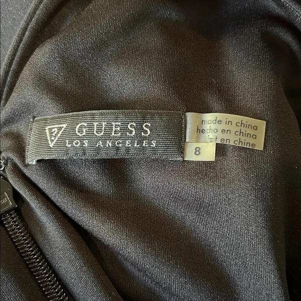 Guess Los Angeles Black Body-con Cut Out Sleeveless Rhinestones Zip Up 072726 - Image 3