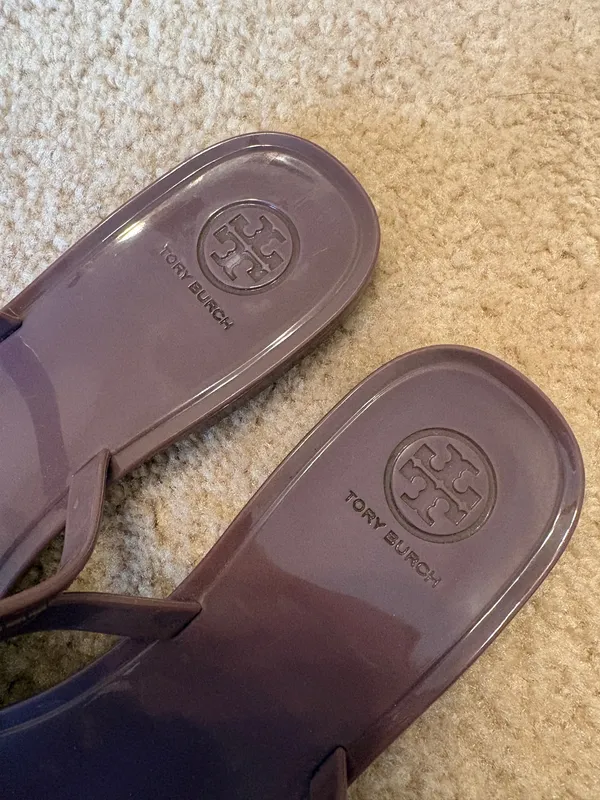 Tory Burch Mini Miller Jelly Sandals Purple  - Image 3