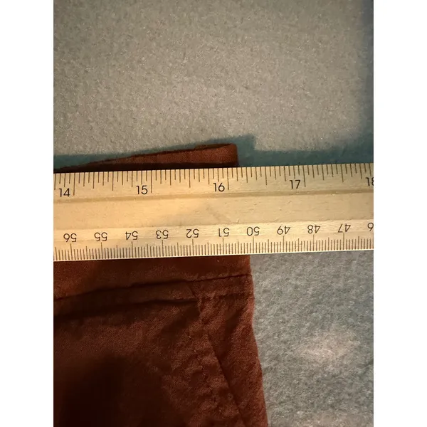 Wildfox Shorts High Waisted Pull On Large Rust Brown Rayon Pockets Summer Boho - Image 7