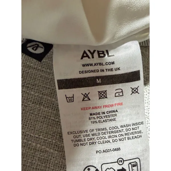 AYBL‎ White Sports Bra Strappy Back Medium Activewear Workout Gym Yoga - Image 4