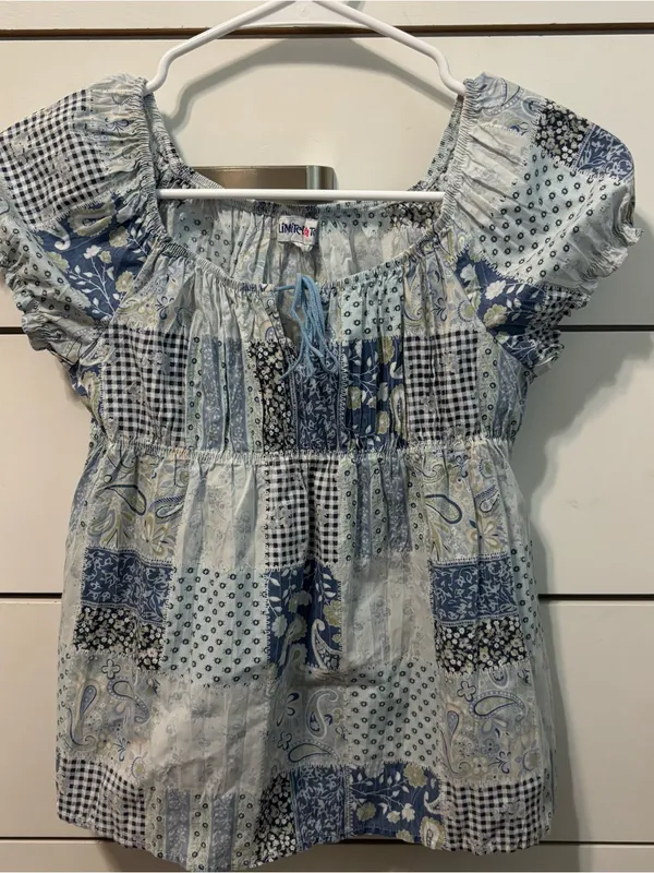 Limited Too Y2K Babydoll Patchwork Top - Image 2