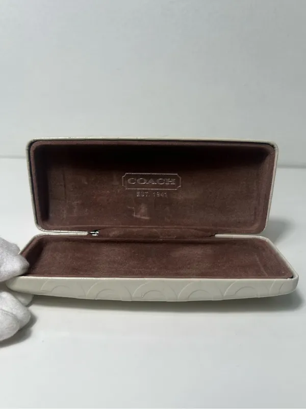 Coach Embossed Logo Large Hard Clamshell Sunglasses Eye Glasses Eyewear Case - Image 10