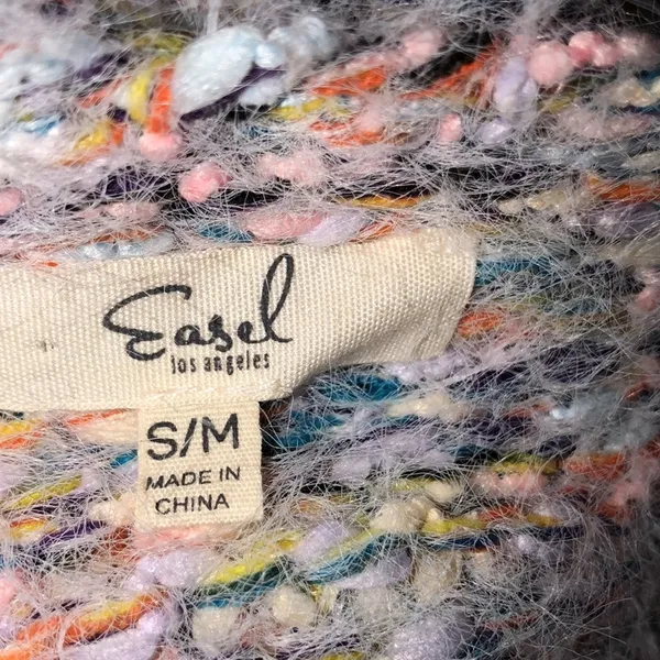 Easel small/medium fuzzy multicolor knit sweater - Image 5