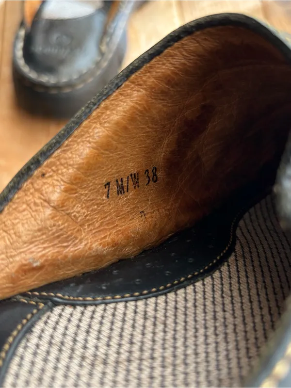 Double-H Boots Wool and Leather Slip On Mules - Image 4