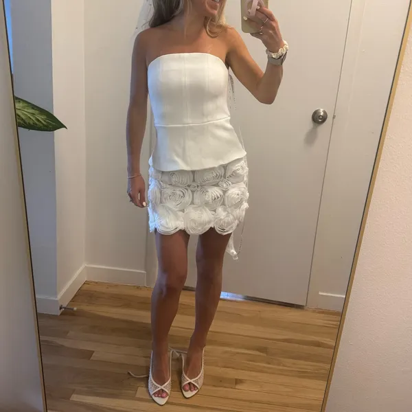 ELLIATT Selena Mini Dress in Ivory - Image 3