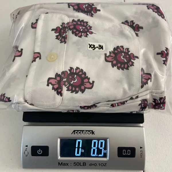 EUC LOFT women’s white pink printed pattern full button front long‎ sleeve shirt - Image 8