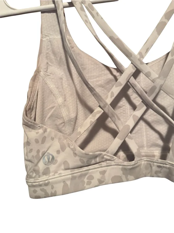 Lululemon Free to Be Serene Bra – Size 6, Light Neutral Camo, EUC - Image 4