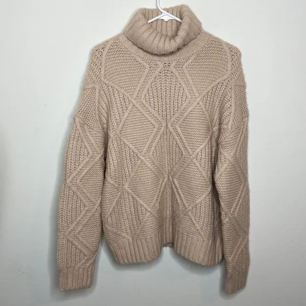 Caslon Women’s Chunky Cable Knit Turtleneck Sweater Size Medium NWOT - Image 8