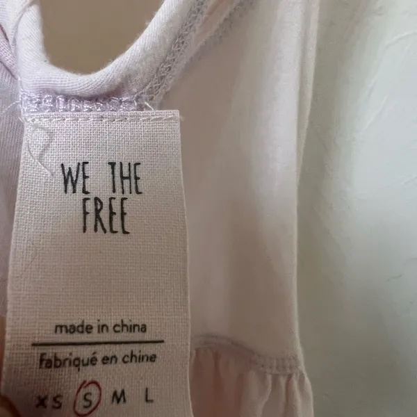 Free People We the Free soft pink baby doll low back tank top size S - Image 4