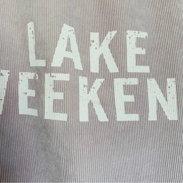 Coeur de Vague Boutique Euro-Inspired Lake Weekend Corduroy Sweatshirt | Size: M - Image 7