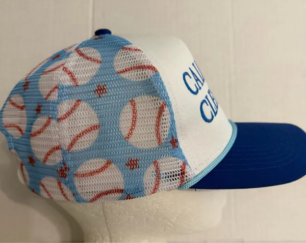White and Blue 'Calm Your Cleats' Baseball Cap - Image 3