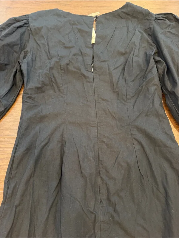 Free People Hope Mini Dress Black Puff Ballon Sleeves Womens - Medium - C30-108 - Image 12