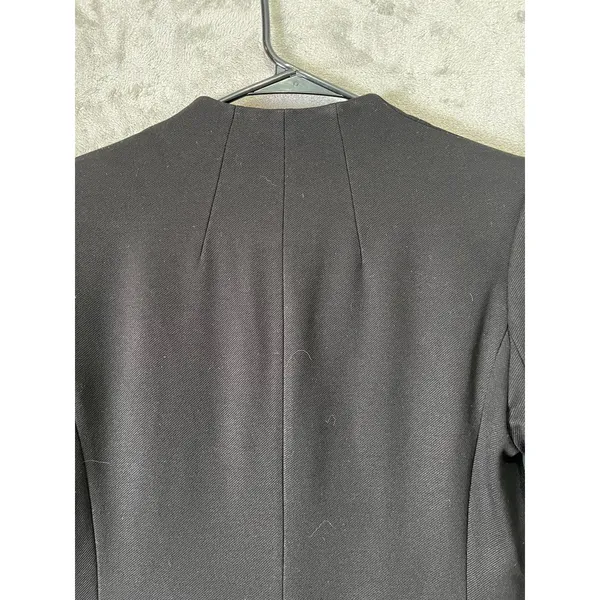 Madewell‎ Lauren Collarless Longline Blazer Jacket Black Minimalist Chic Size 4 - Image 4