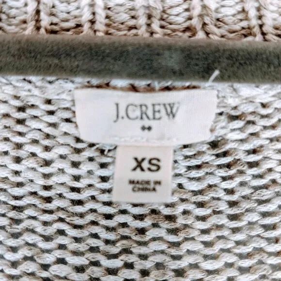 J. Crew Womens 3/4 Sleeve Knit Tunic Sweater Size XS Cream‎ Minimalist Neutral - Image 2
