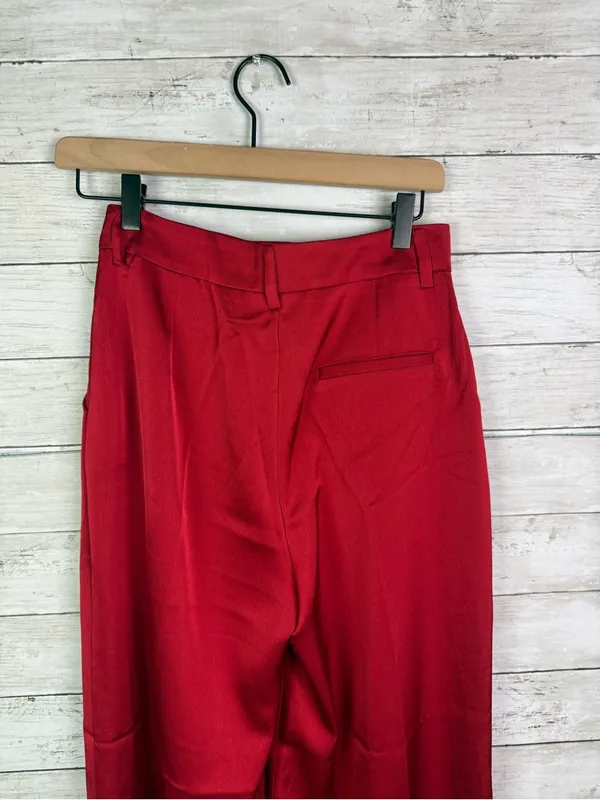 Lulus Key to the City Red Wide-Leg Pants Size Small - Image 5