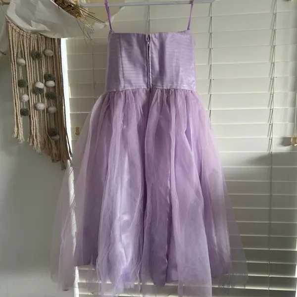 Hell Bunny Tamara Vixen Lilac Tulle Corset Midi Dress Fairycore XS whimsi goth - Image 2