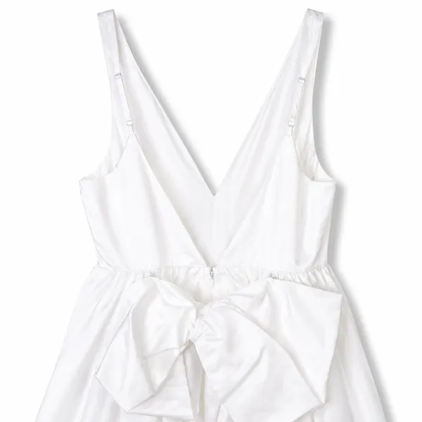 Lulus Lux Bridal NWOT Blissfully Beloved Ivory Backless A-Line Bow Wedding Dress - Image 10
