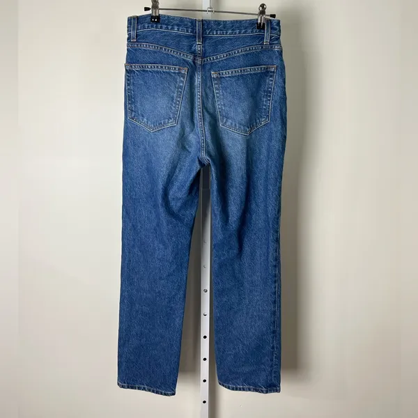 Reformation Hanna Mid Rise Jeans Blue Relaxed Straight 90s Vintage Fit Denim 26 - Image 13