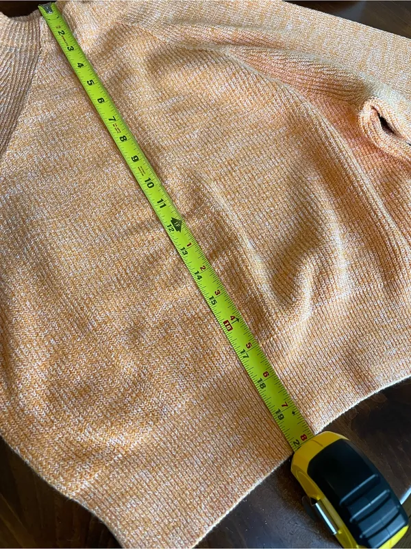 Free People Marled Peach Crewneck Sweater - Image 6