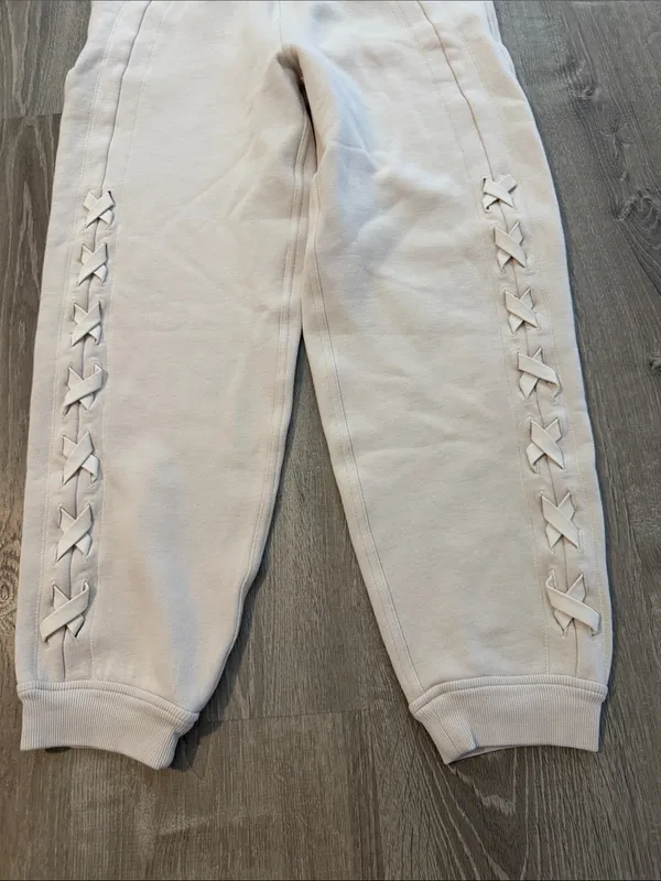 Lululemon 4 Braided Detail High Rise Jogger Casual Cream‎ White Opal Sweatpants - Image 2