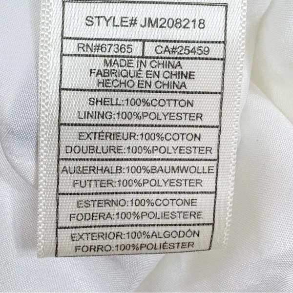 Betsey Johnson Eyelet Off The‎ Shoulder Smocked Waist Midi Dress White Large - Image 12