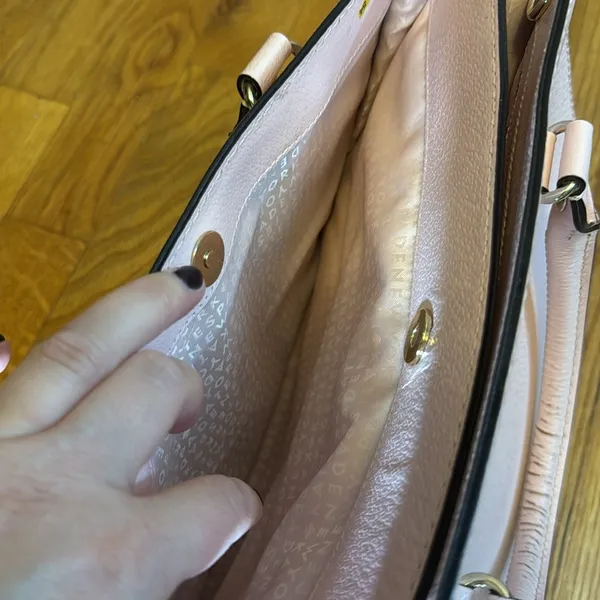 Kate Spade New York Light Pink Leather Compartment Shoulder Bag Purse - Image 9