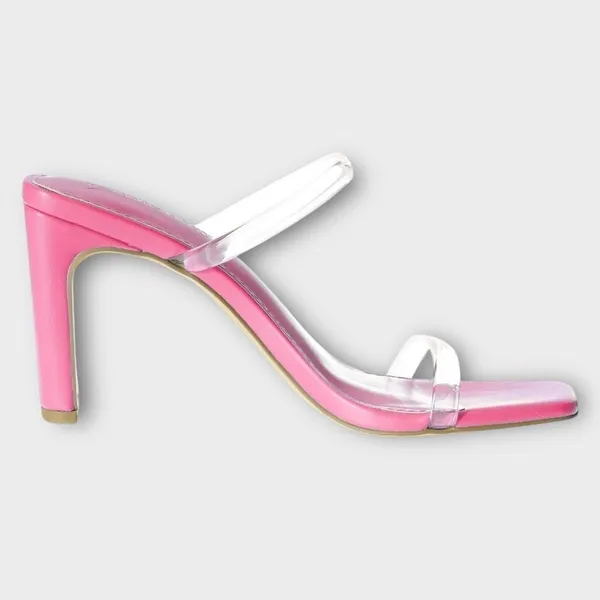 The Drop Women's Pink Avery Square Strappy High Heeled Sandal Size 9 - Image 9