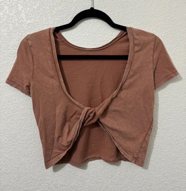 Aerie Cross Back Cropped Tee - Image 2