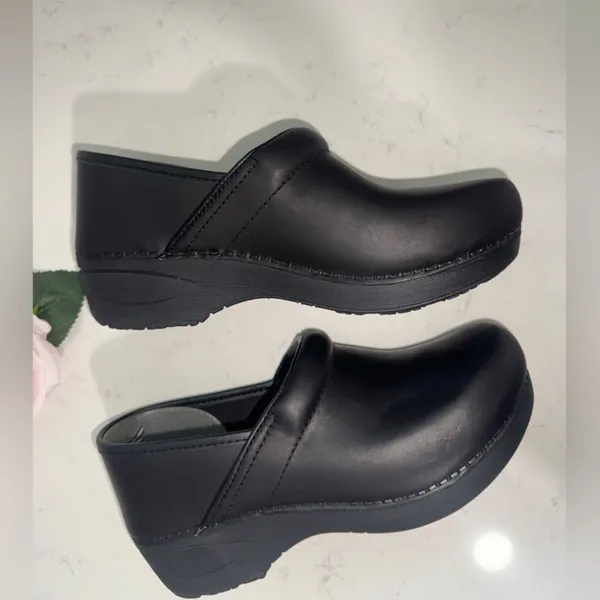Dansko Black Slip-On Clogs - Image 7
