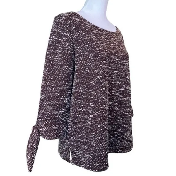 ANN TAYLOR FACTORY 3/4 Length Sleeve in Burgundy, Size M New with tag MSRP $60 - Image 4