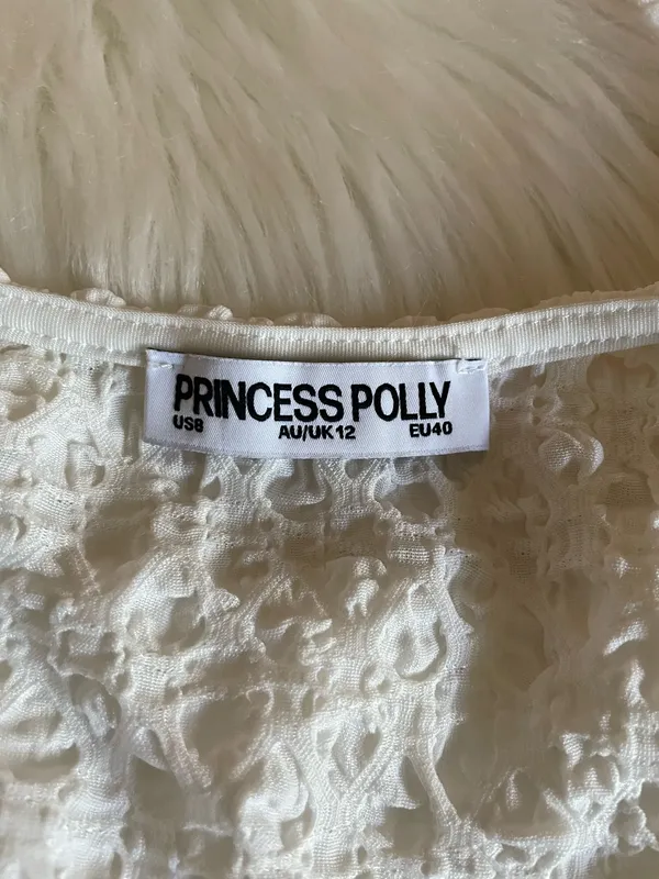 Princess Polly Swain knit open tie White Textured Tie Front Long Sleeve Knit Top - Image 10