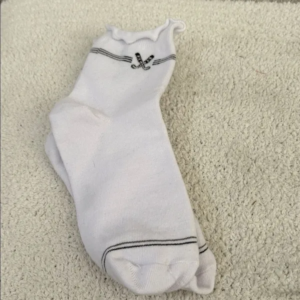 STEMS bundle crew Golf Lettuce Edge Ankle Socks - White Winter plush cable grey - Image 5