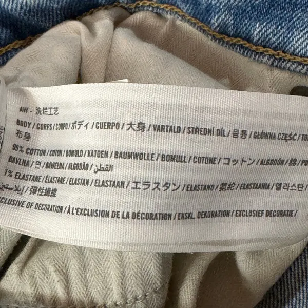 Abercrombie & Fitch SZ 29/8xs 90’s Straight Jeans Ultra Hi-Rise Curve Distressed - Image 9