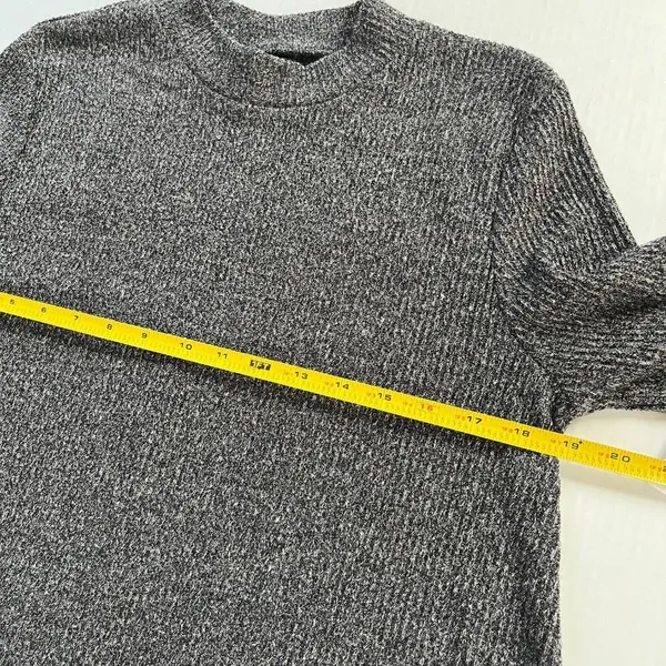 Old Navy Sz L Stretch Marled Pullover Flare Swing Midi Dress Long Flare Sleeve - Image 7