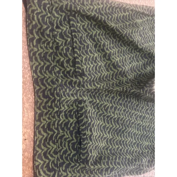 Anthropologie Cartonnier Ankle Pants Size 0 Navy Green Geometric Boho Chic Sleek - Image 7