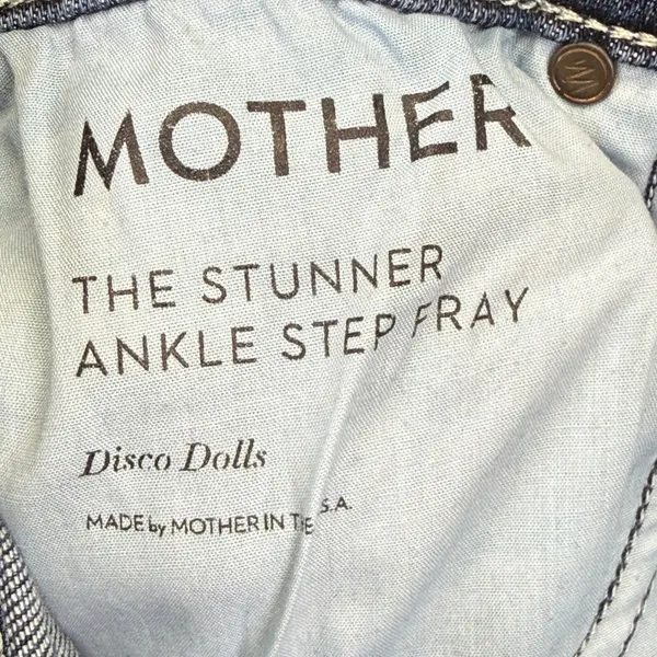 MOTHER Womens‎ Dark Wash Blue Slim Straight Leg Denim Jeans Size 25 Made in USA - Image 3
