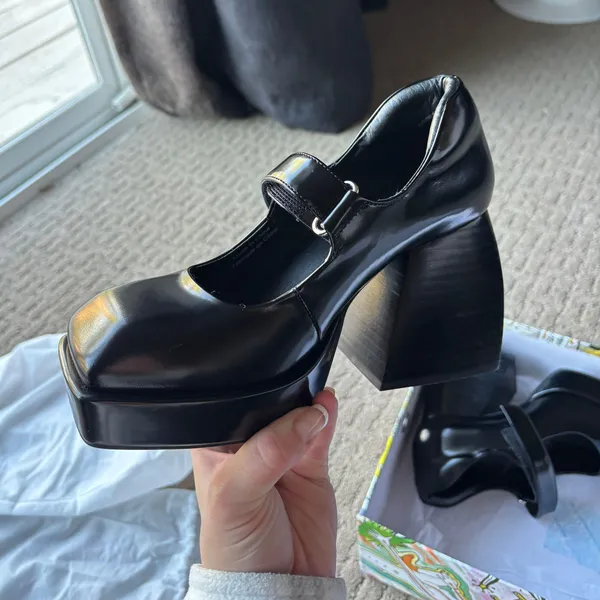 Jeffery Campbell Black Chunky Heels - Image 3