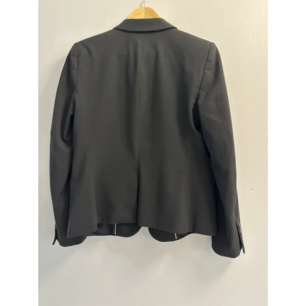 Ann Taylor Black Single Button Blazer Size 8 Classic Workwear Career Suit Jacket - Image 3