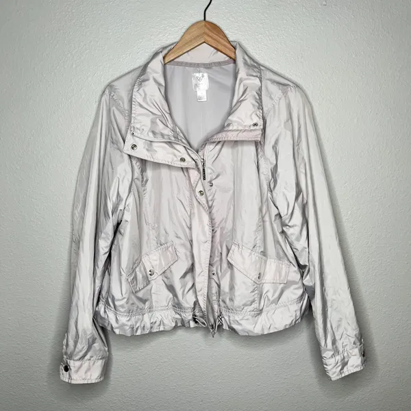 Lane Bryant livi active gray wind breaker size 18 - Image 2