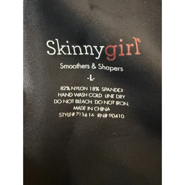 Skinnygirl Shapewear Bodysuit Womens Large Black Smoothers & Shapers‎ 7134 16 - Image 6
