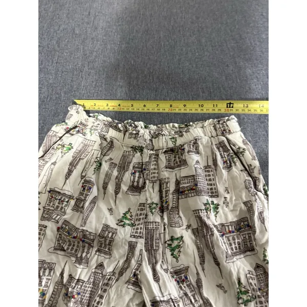 Aerie Women's Pajama Jogger Pants Sz M Knit City Graphic Holiday Christmas - Image 7