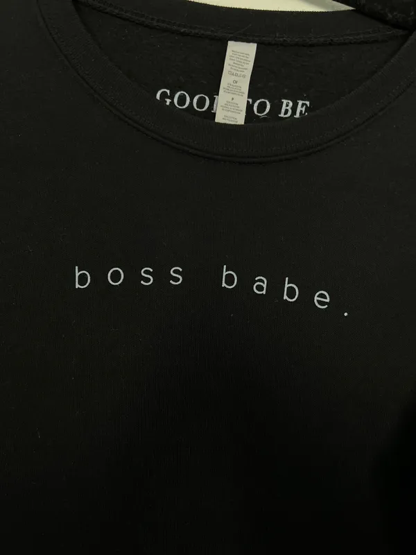 Black Boss Babe Sweatshirt - Image 2