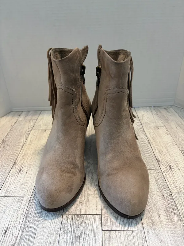 Sam Edelman Women's Louie Ankle Fringe Booties Tan Suede 7M Cowgirl - Image 3