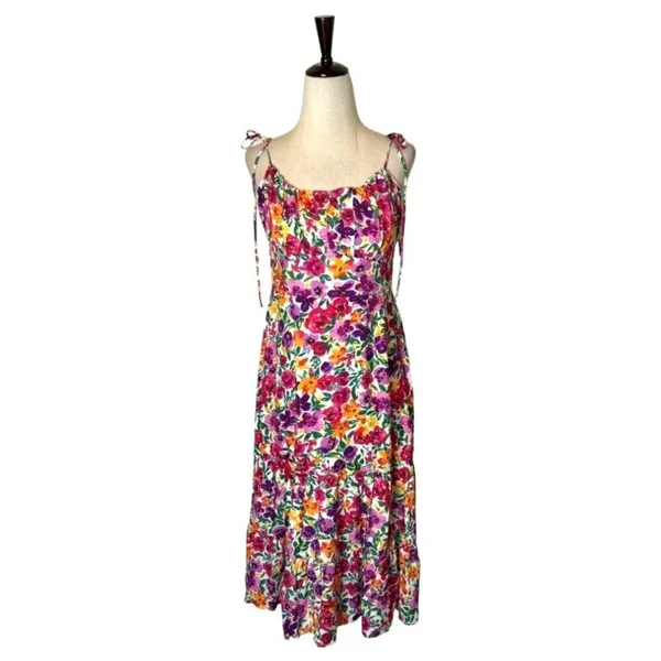 Showpo‎ Dress Women 8 Pink Packed Floral Print Monaco Midi Boho Cottagecore - Image 3