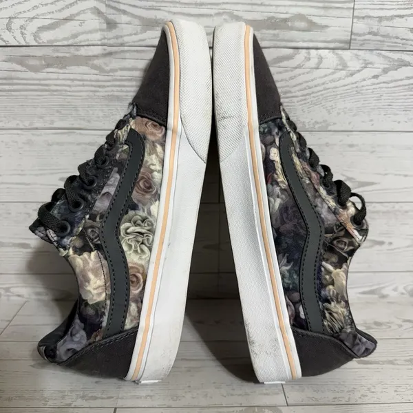 Vans‎ Old Skool Romantic Floral Sneakers Women's 7.5 Sk8 Casual Shoes 500714 - Image 4