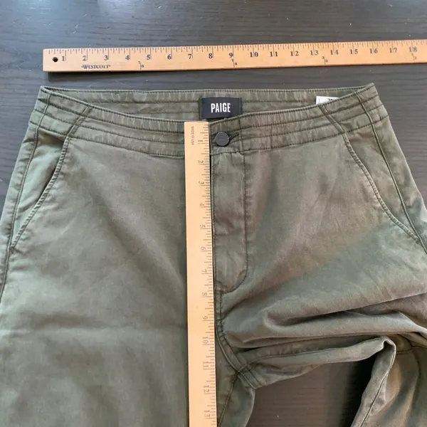 Paige Mayslie Utility Jogger Pants‎ Olive Green Lyocell Drawstring Hem Womens 30 - Image 9