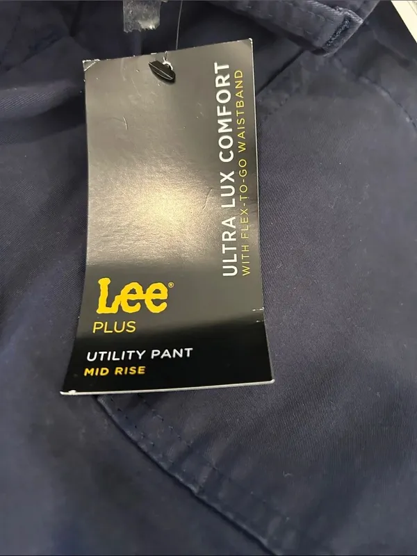 Lee® Women's Plus Ultra Lux Comfort Flex-To-Go Utility Pant Mood Indigo, 24W NWT - Image 11