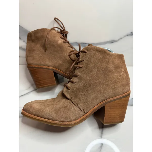 Sofft Women's Brown Suede Lace-Up Corlea Boots Sz 7.5 Zipper Victorian Witchcore - Image 7