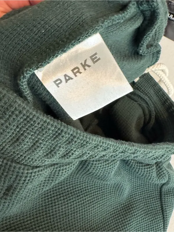 Parke‎ Waffle Unisex Pants Forest green size xs streetwear Athleisure lounge - Image 5